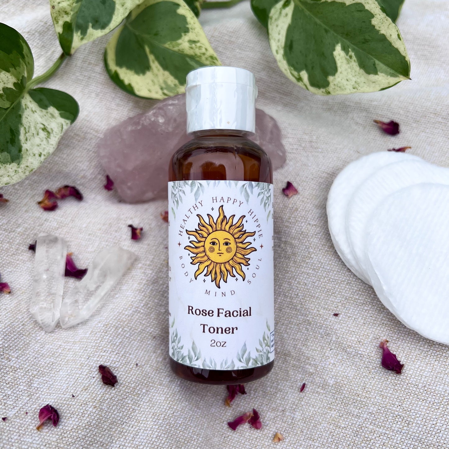 Rose Facial Toner - Herbal Infused Witch Hazel