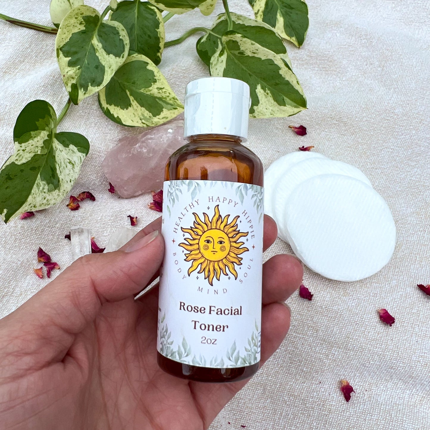 Rose Facial Toner - Herbal Infused Witch Hazel